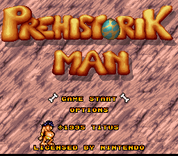 Prehistorik Man Title Screen